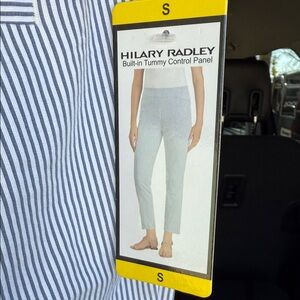 Hilary Radley Light Gray Cropped Tummy Control Pants